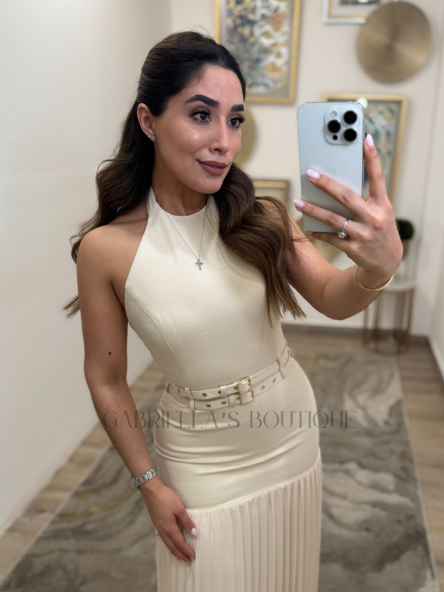 VESTIDO BEIGE