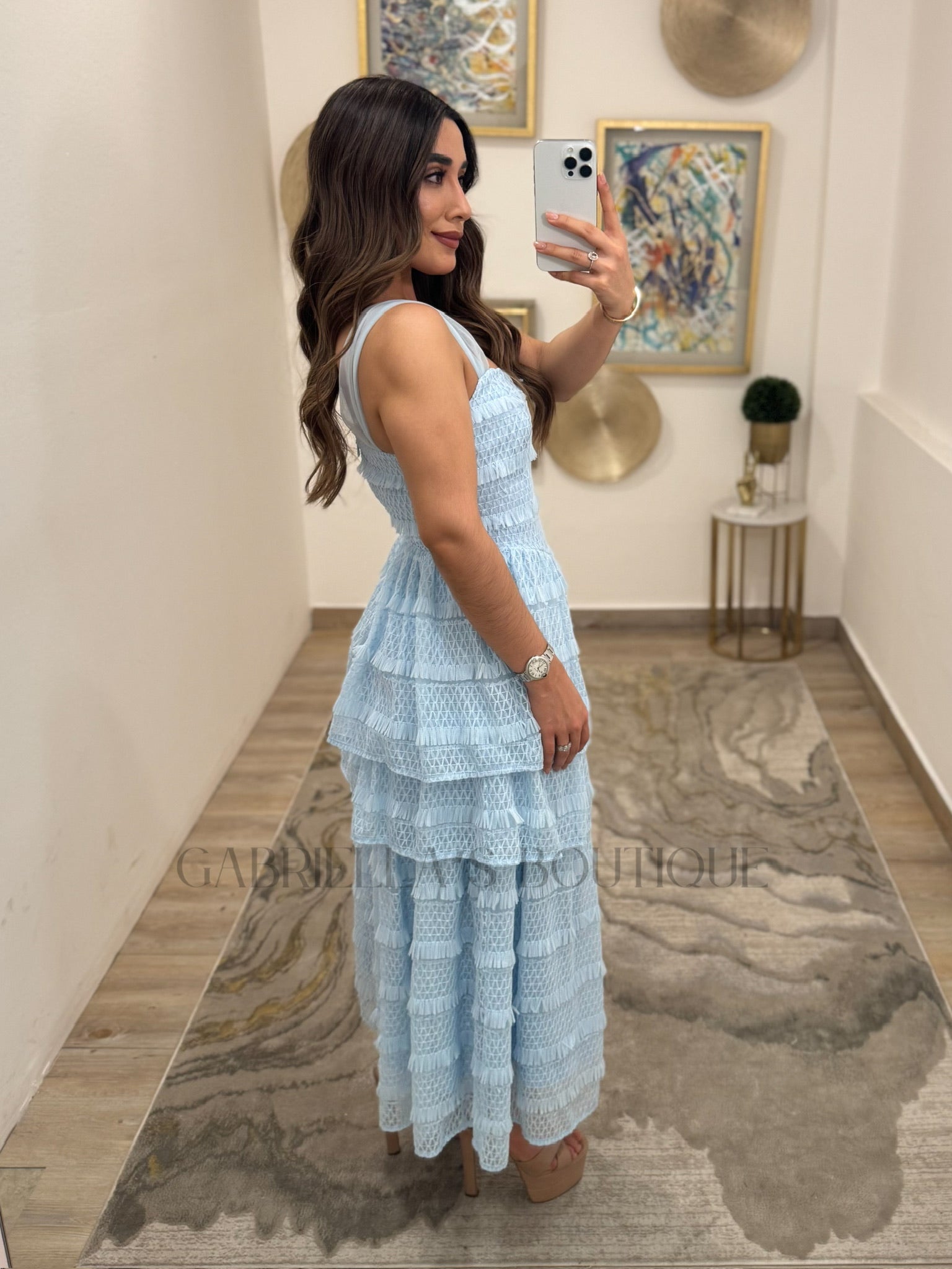 Vestido azul celeste