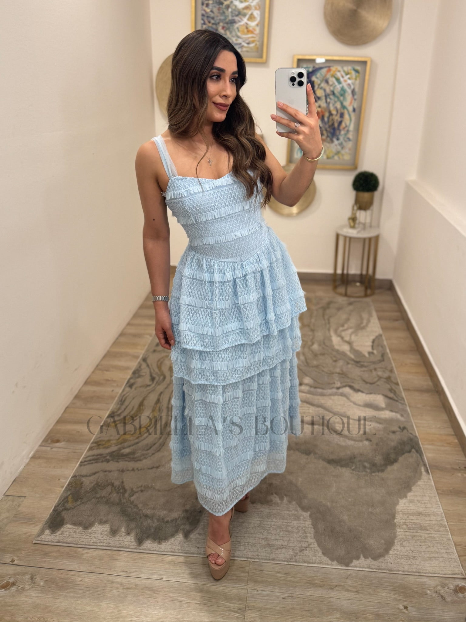 Vestido azul celeste