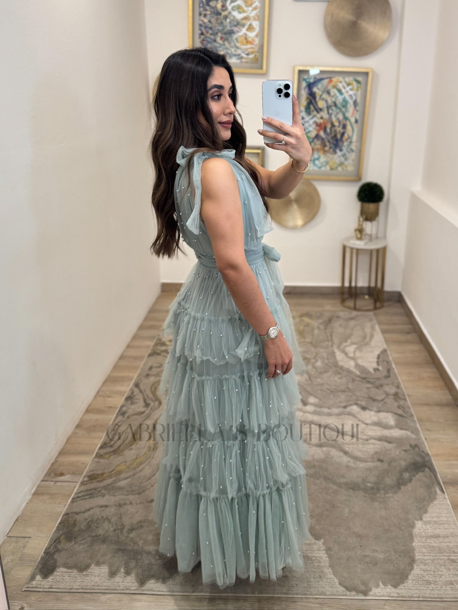 Vestido Verde Aqua