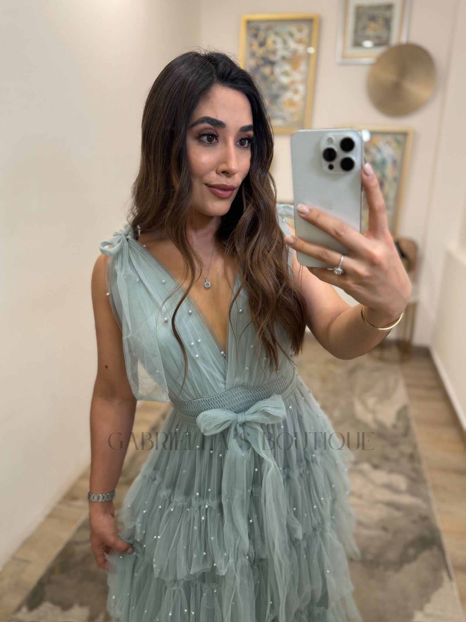 Vestido Verde Aqua