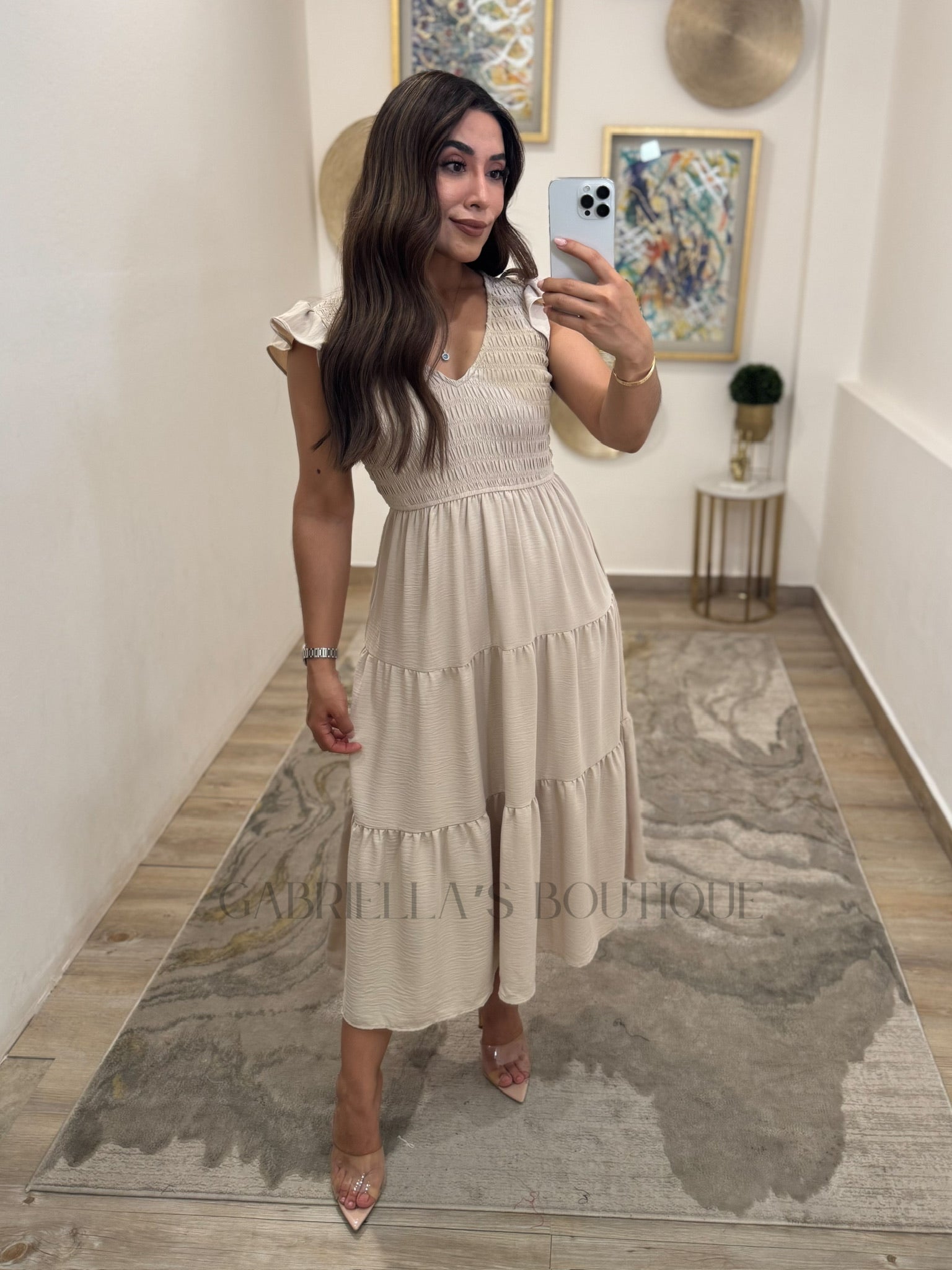 VESTIDO BEIGE