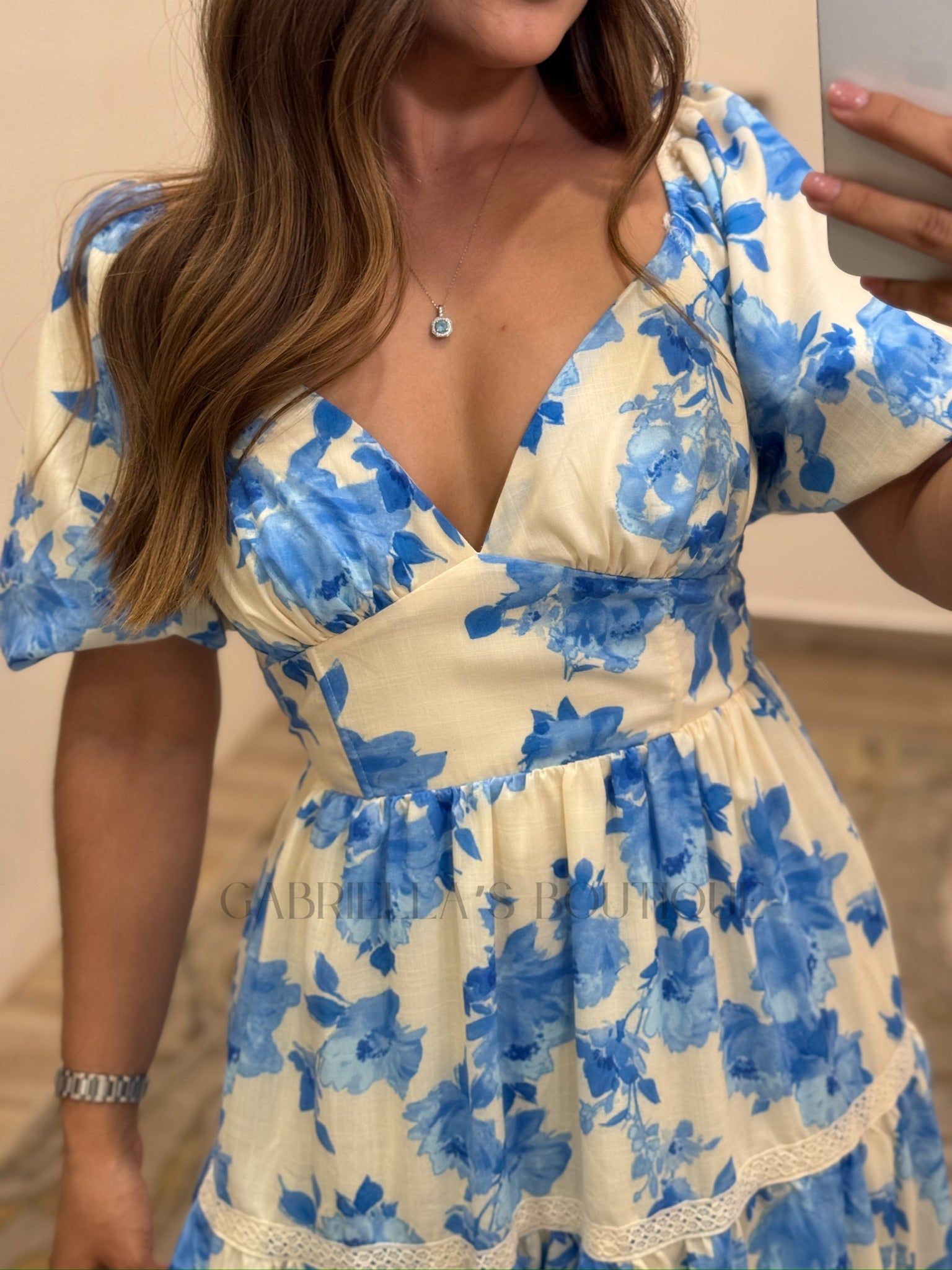 Vestido Azul/blanco