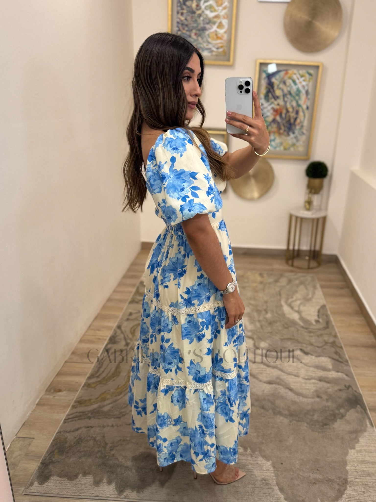 Vestido Azul/blanco