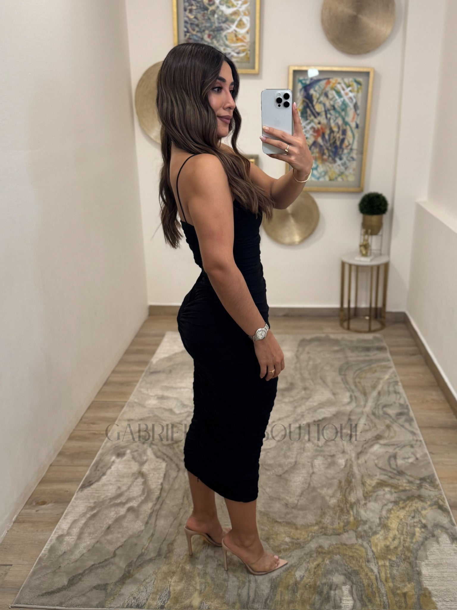 Vestido negro mesh