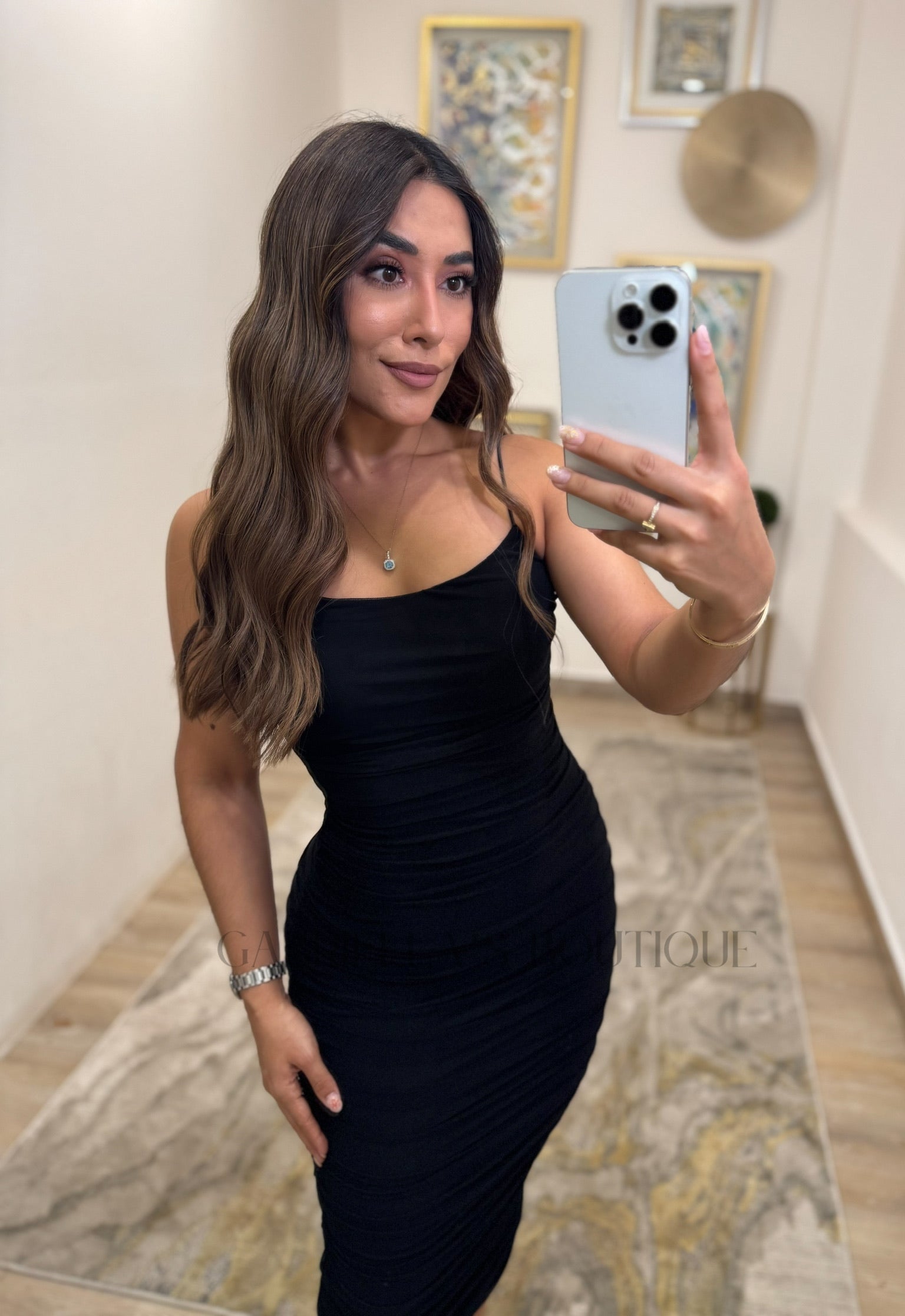 Vestido negro mesh