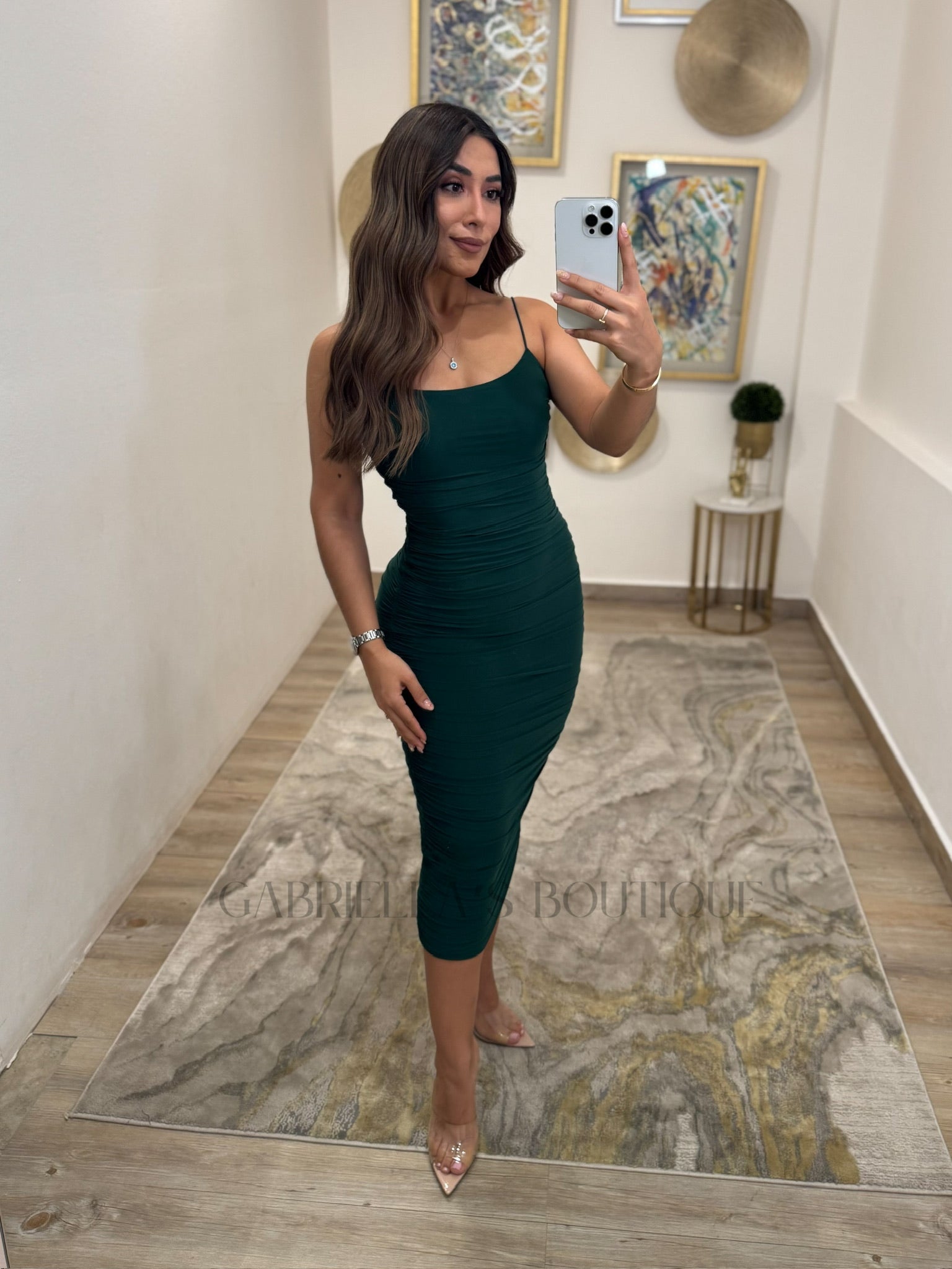 Vestido verde mesh
