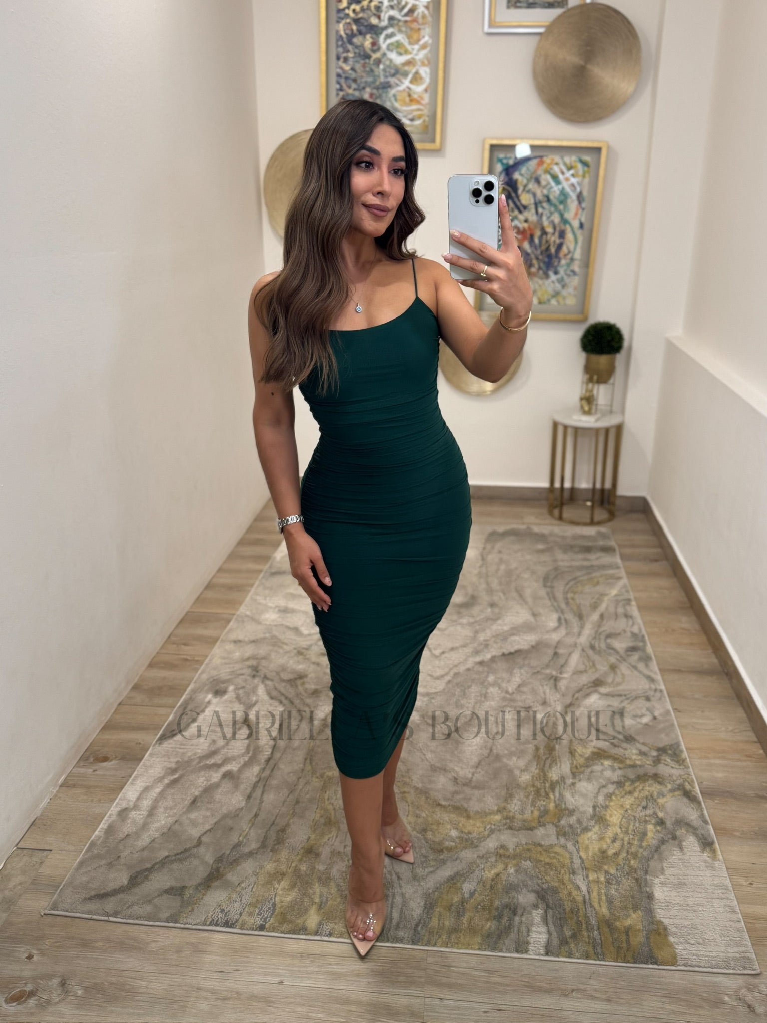 Vestido verde mesh