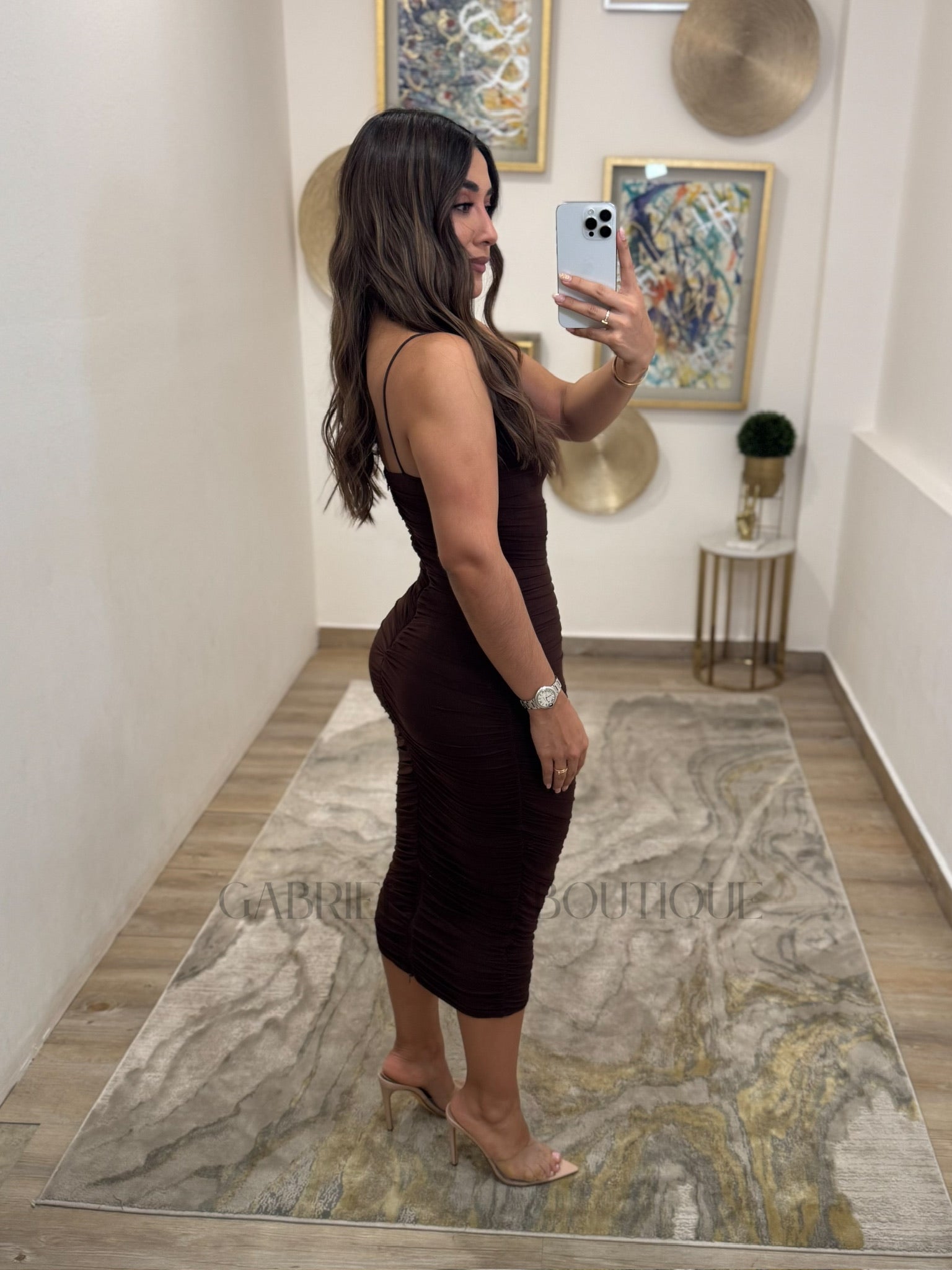 Vestido cafe mesh