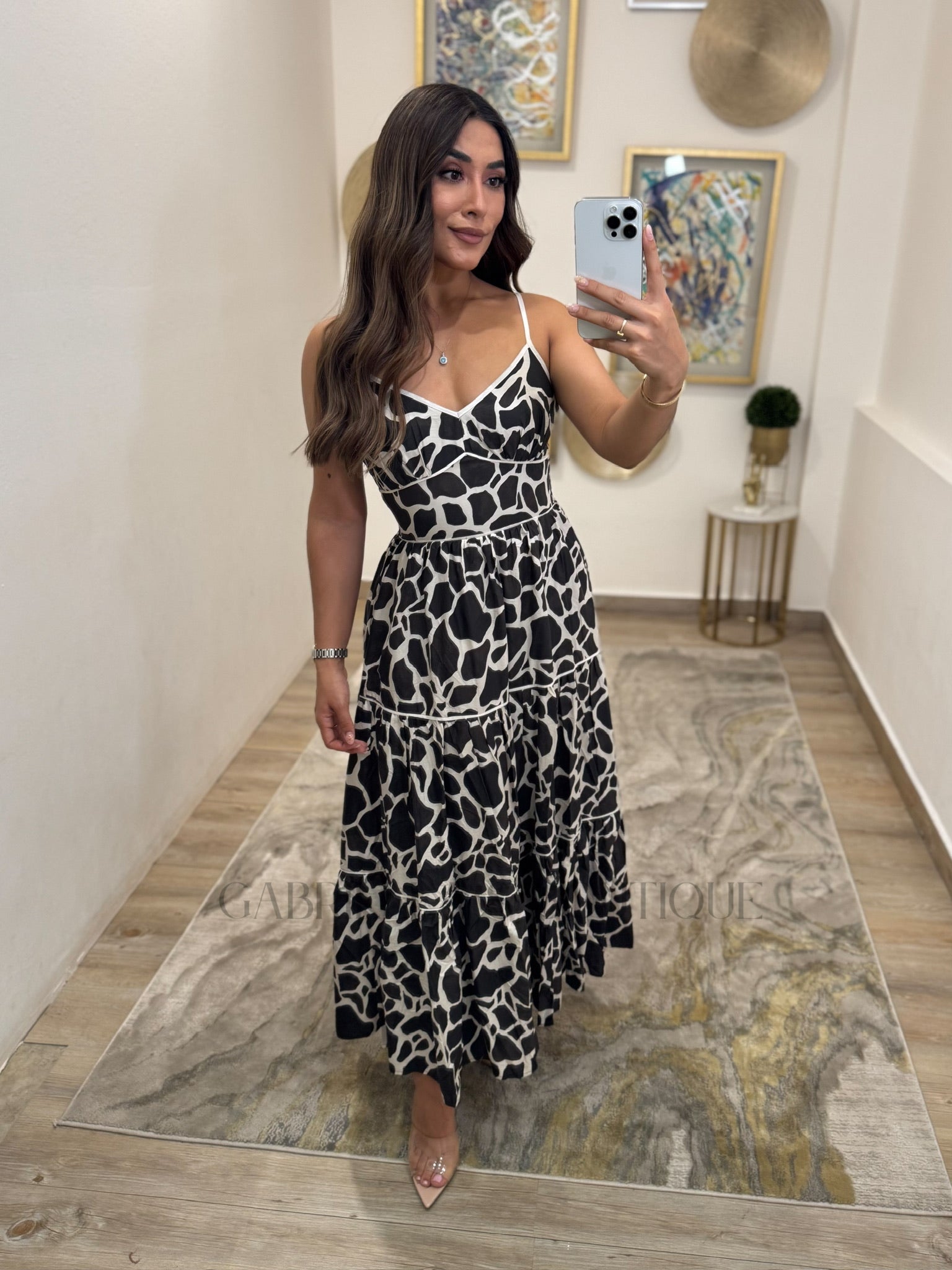 VESTIDO NEGRO/BLANCO