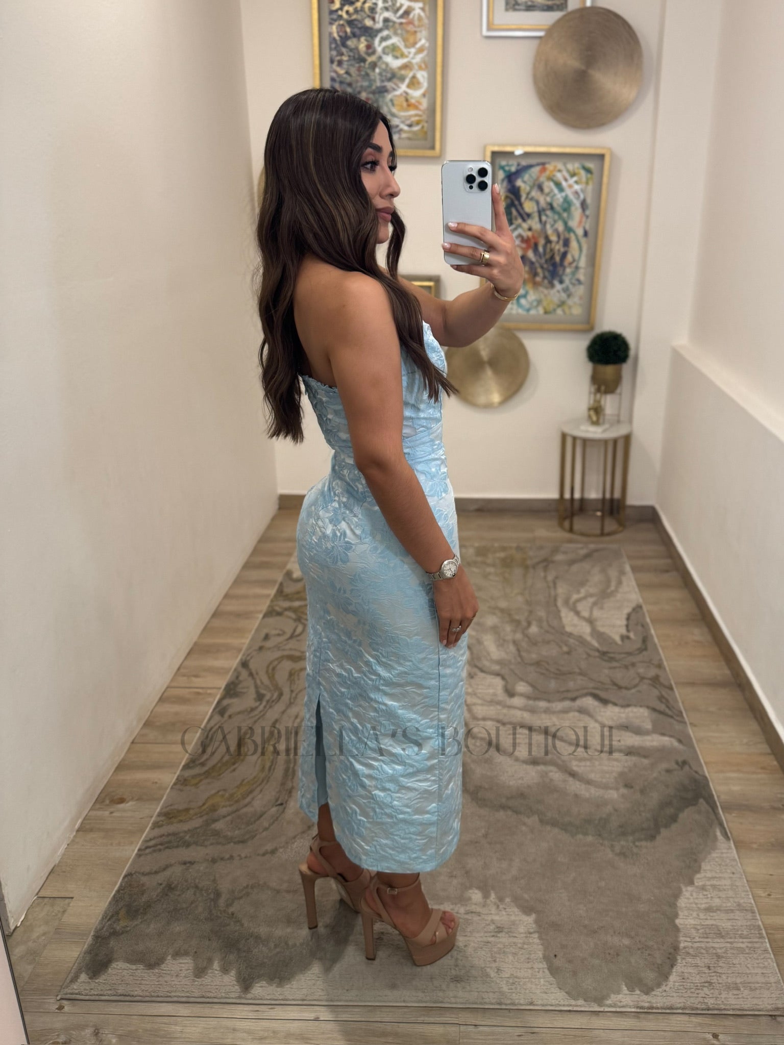 VESTIDO AZUL CLARO
