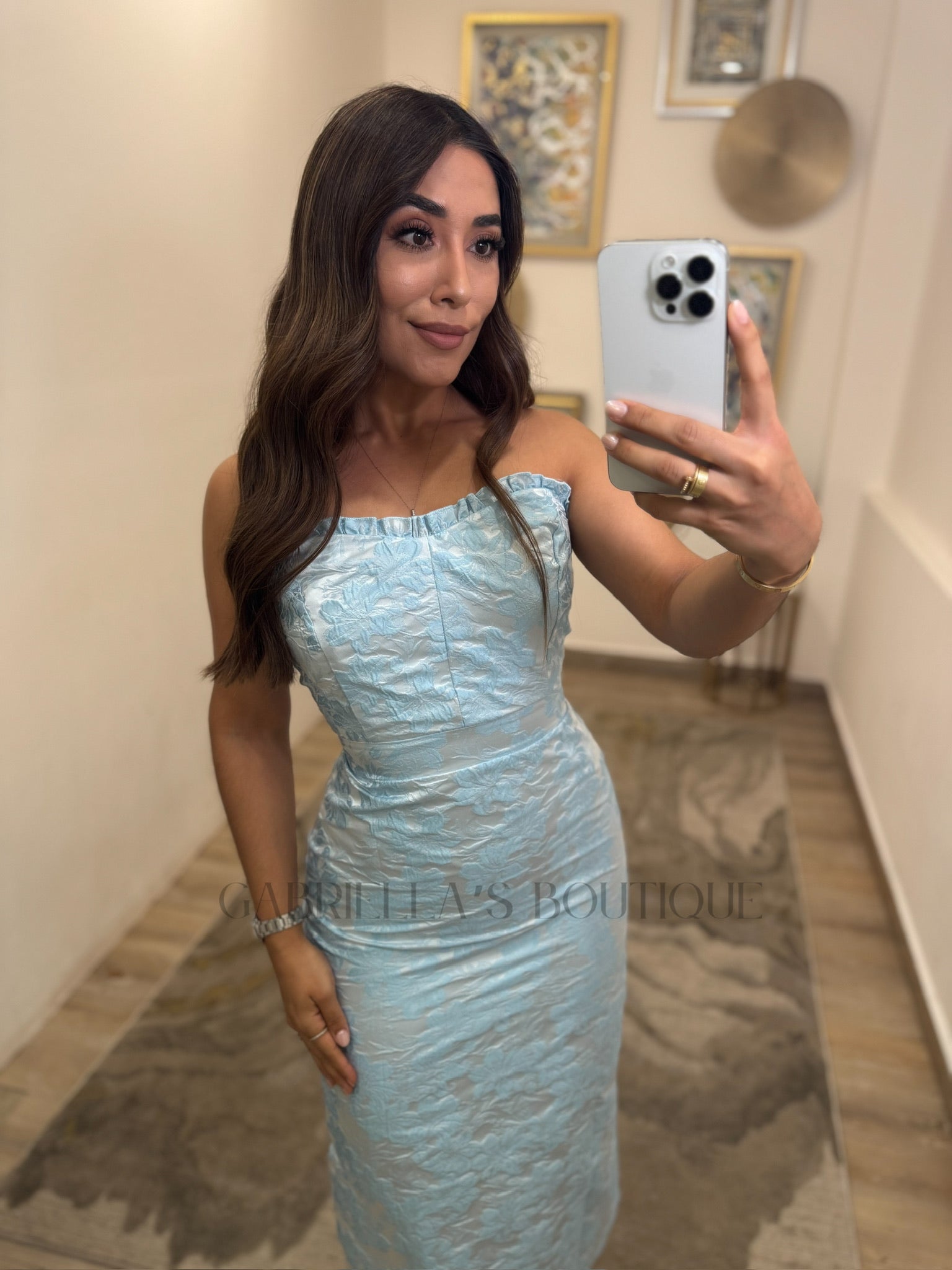 VESTIDO AZUL CLARO