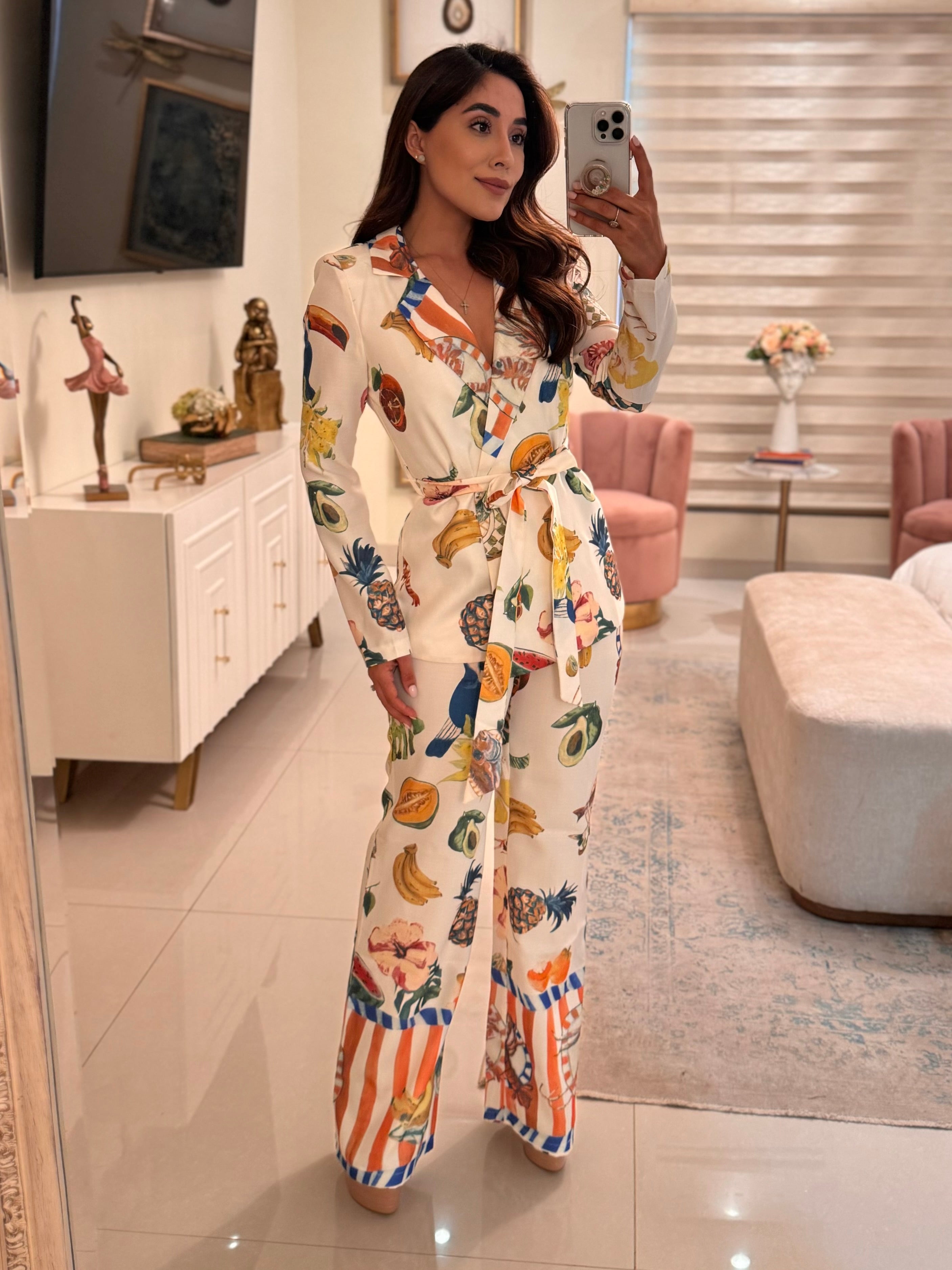 Traje estampado